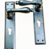 Cast Iron Door Handle on Plate