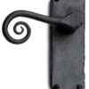 Cast Iron Door Handle on Plate