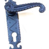 Antique Cast Iron Door Handle on Plate